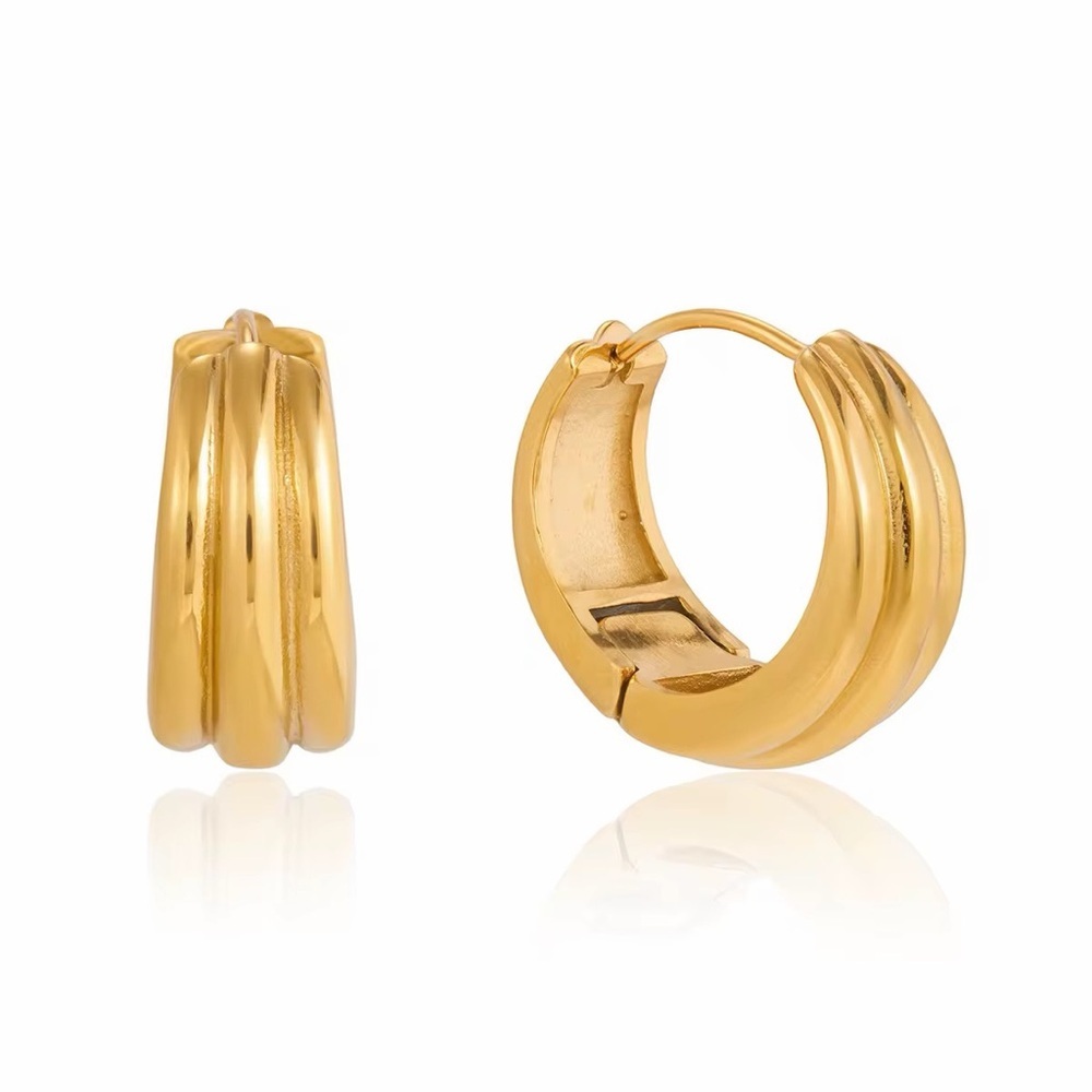 18K Gold Plated Hoop Earrings
